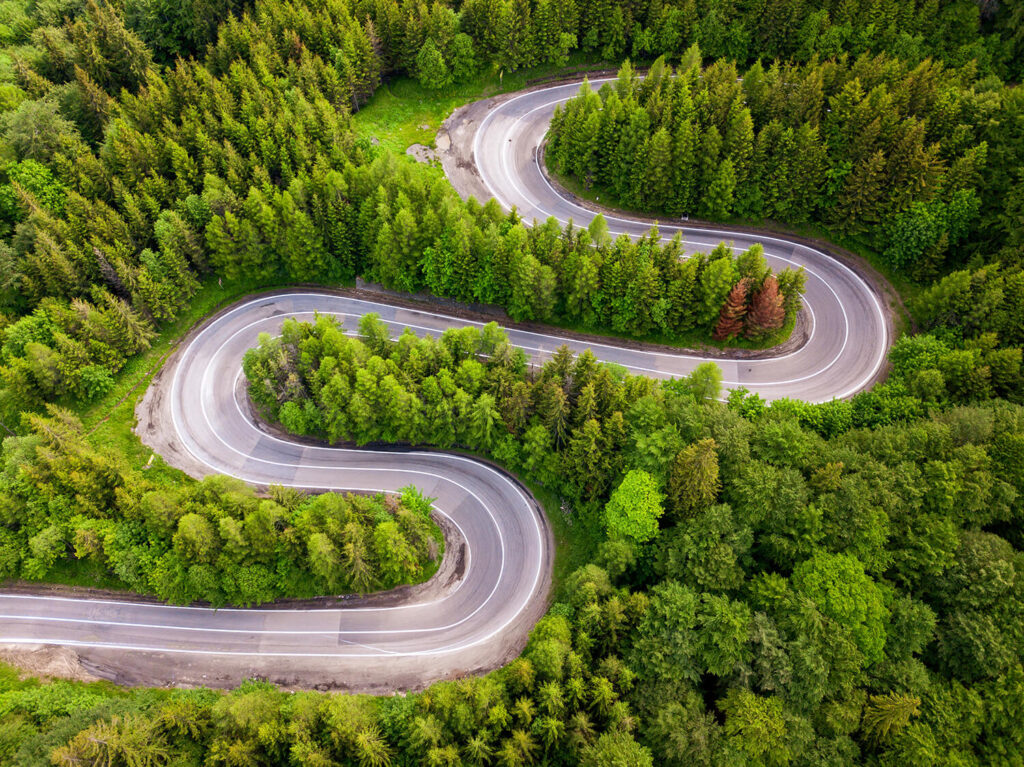 Sustainable winding road